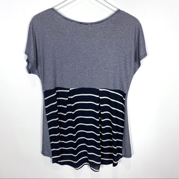 Lelis stripe blouse back t-shirt top - Picture 2 of 4